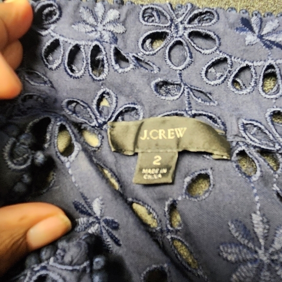 J. CREW Embroidered Midi Dress Sz. 2 - Picture 3 of 8